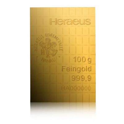 100 g zlatý tabulkový slitek 100 g zlatý tabulkový slitek