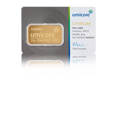 20 g zlatý slitek 20 g zlatý slitek