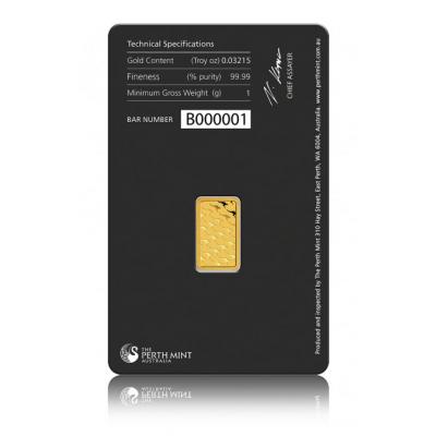 Zlatý slitek certifikovaný 1 g Zlatý slitek certifikovaný 1 g