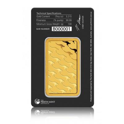 100 g zlatý slitek Perth Mint 100 g zlatý slitek Perth Mint