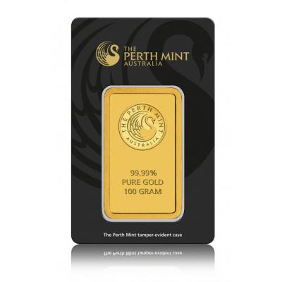100 g zlatý slitek Perth Mint 100 g zlatý slitek Perth Mint