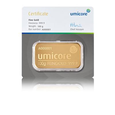100 g zlatý slitek 100 g zlatý slitek