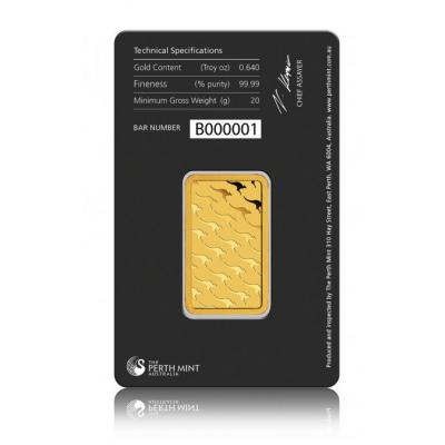 20 g zlatý slitek Perth Mint 20 g zlatý slitek Perth Mint